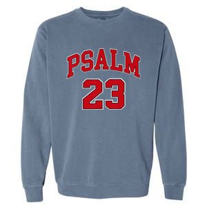 Psalm 23 Retro Sneakerhead Christian Bible Jesus Garment-Dyed Sweatshirt