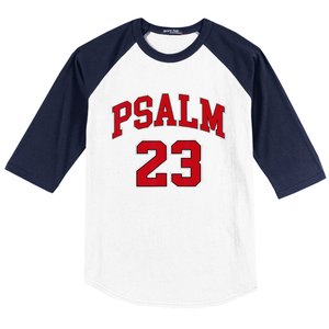 Psalm 23 Retro Sneakerhead Christian Bible Jesus Baseball Sleeve Shirt