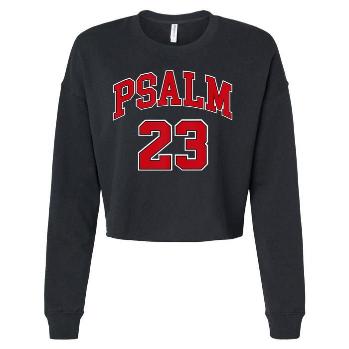 Psalm 23 Retro Sneakerhead Christian Bible Jesus Cropped Pullover Crew