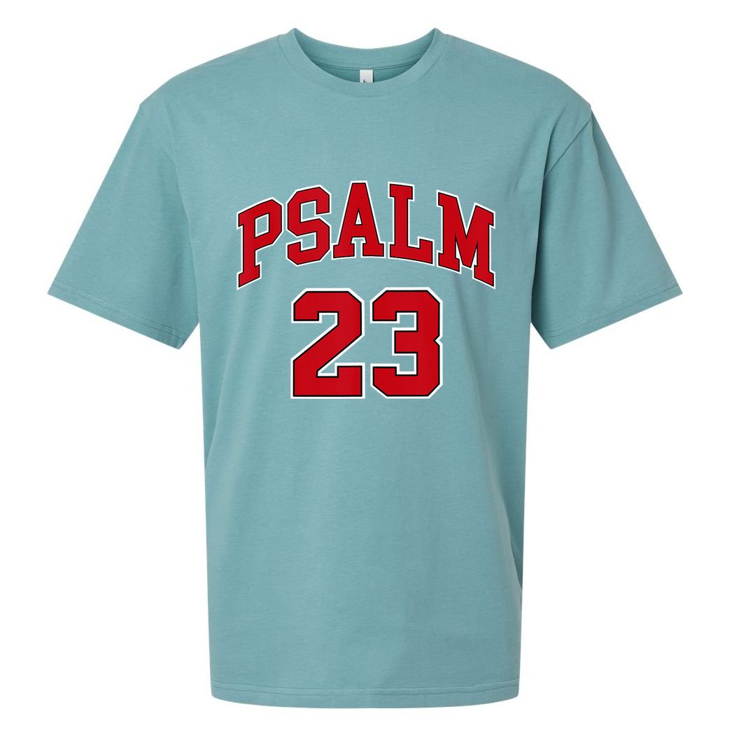 Psalm 23 Retro Sneakerhead Christian Bible Jesus Sueded Cloud Jersey T-Shirt
