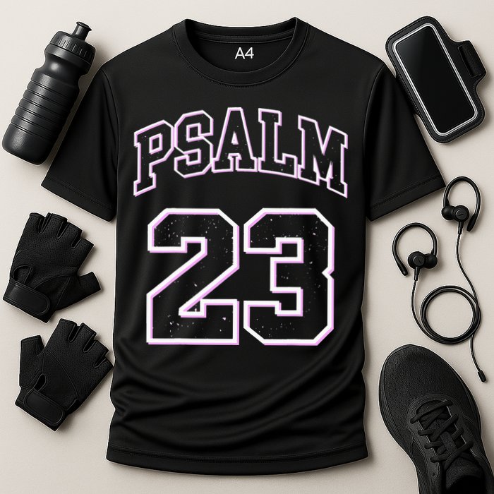 Psalm 23 Retro Sneakerhead Christian Bible Jesus Cooling Performance Crew T-Shirt