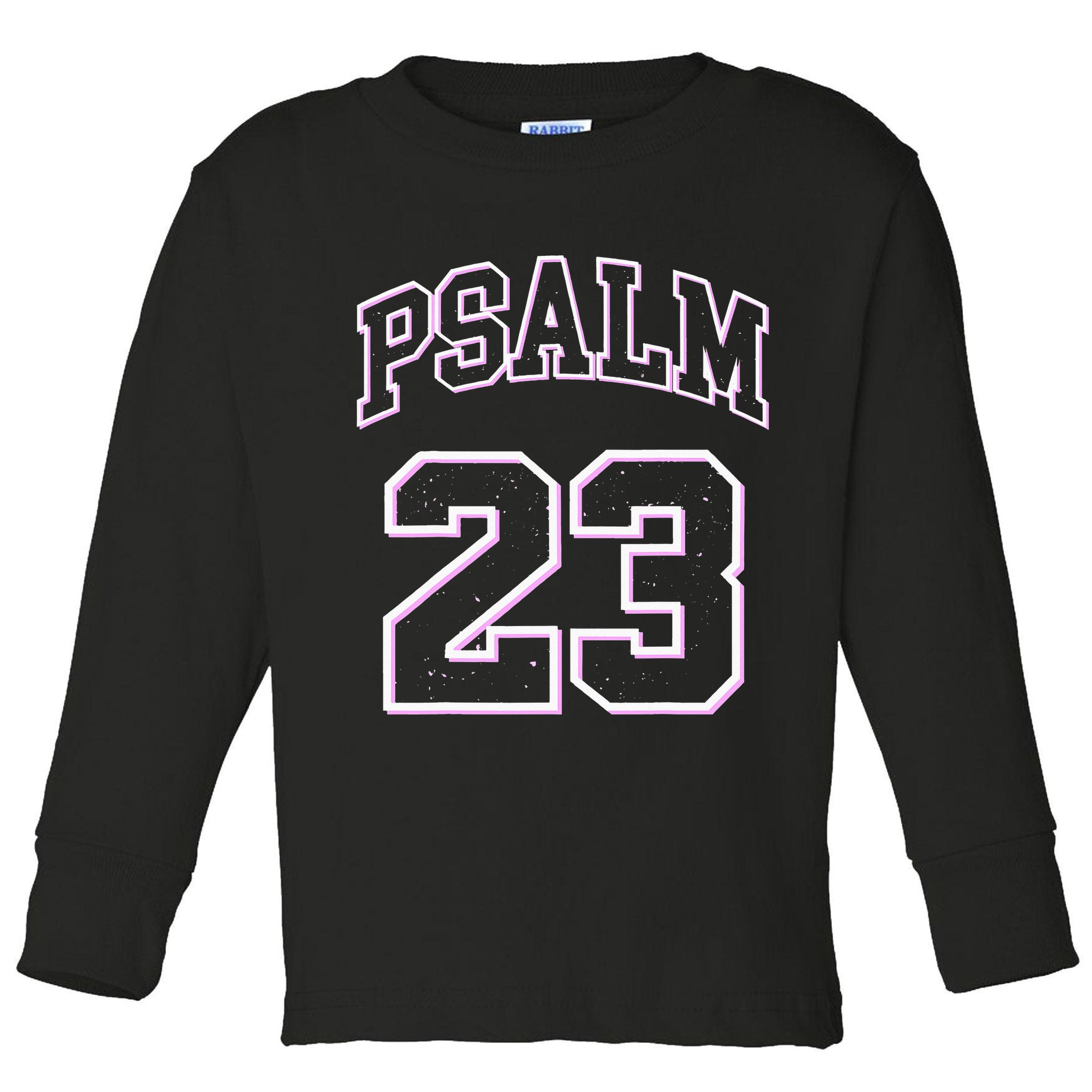 Psalm 23 Retro Sneakerhead Christian Bible Jesus Toddler Long Sleeve Shirt