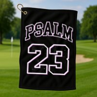 Psalm 23 Retro Sneakerhead Christian Bible Jesus Golf Towel