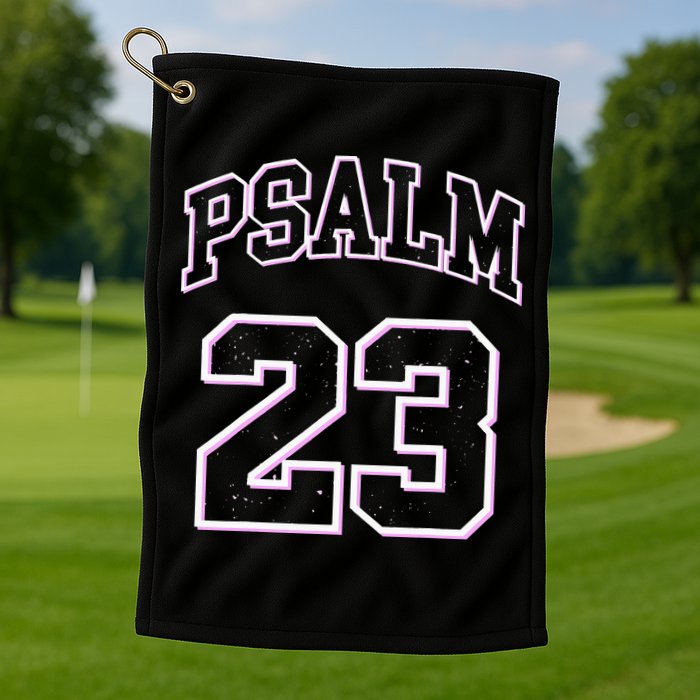 Psalm 23 Retro Sneakerhead Christian Bible Jesus Golf Towel