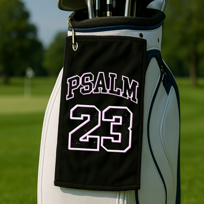 Psalm 23 Retro Sneakerhead Christian Bible Jesus Golf Towel