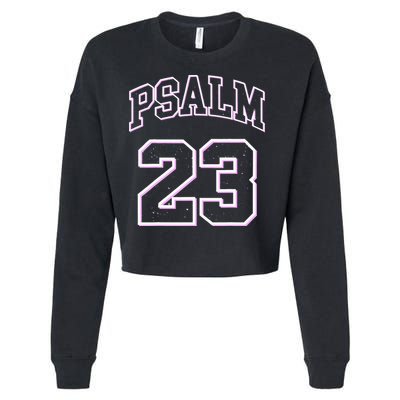 Psalm 23 Retro Sneakerhead Christian Bible Jesus Cropped Pullover Crew
