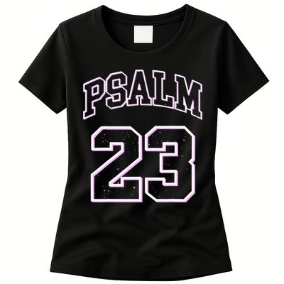 Psalm 23 Retro Sneakerhead Christian Bible Jesus Womens T-Shirt