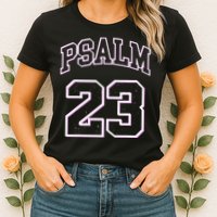 Psalm 23 Retro Sneakerhead Christian Bible Jesus Womens T-Shirt