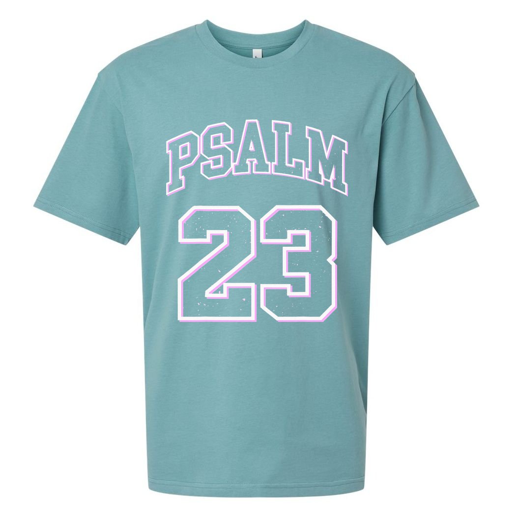 Psalm 23 Retro Sneakerhead Christian Bible Jesus Sueded Cloud Jersey T-Shirt