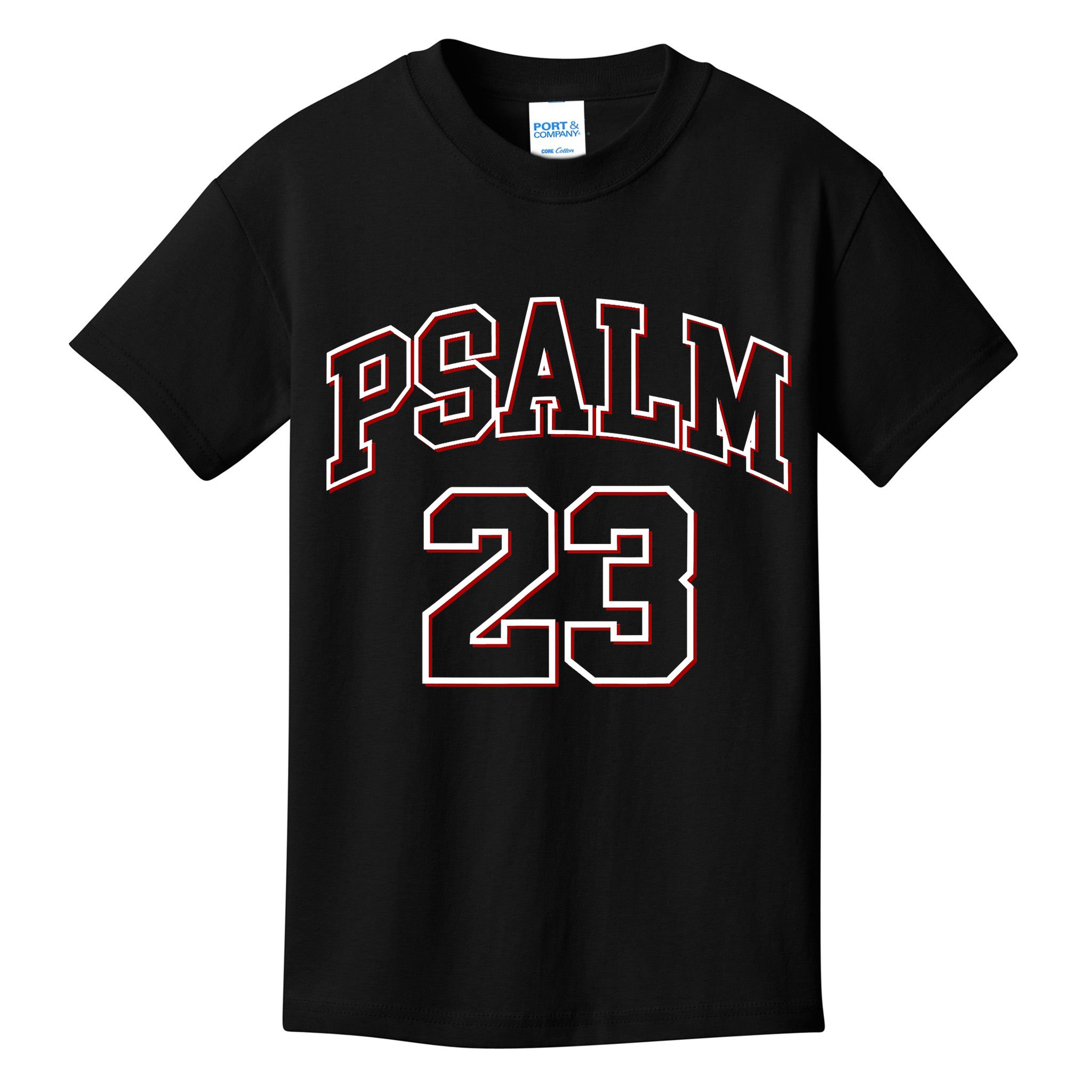 Psalm 23 Retro Sneakerhead Christian Bible Jesus Kids T-Shirt
