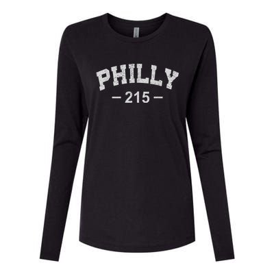 Philly 215 Retro Vintage Shirt Gift Wos Womens Cotton Relaxed Long Sleeve T-Shirt