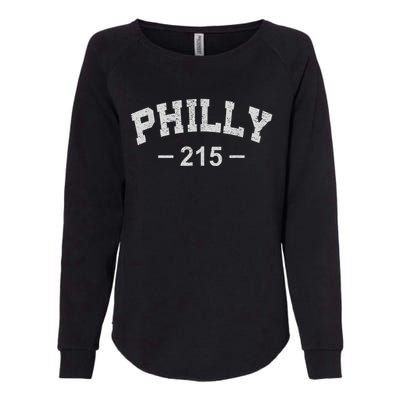 Philly 215 Retro Vintage Shirt Gift Wos Womens California Wash Sweatshirt