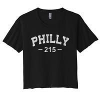 Philly 215 Retro Vintage Shirt Gift Wos Women's Crop Top Tee