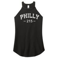 Philly 215 Retro Vintage Shirt Gift Wos Women’s Perfect Tri Rocker Tank