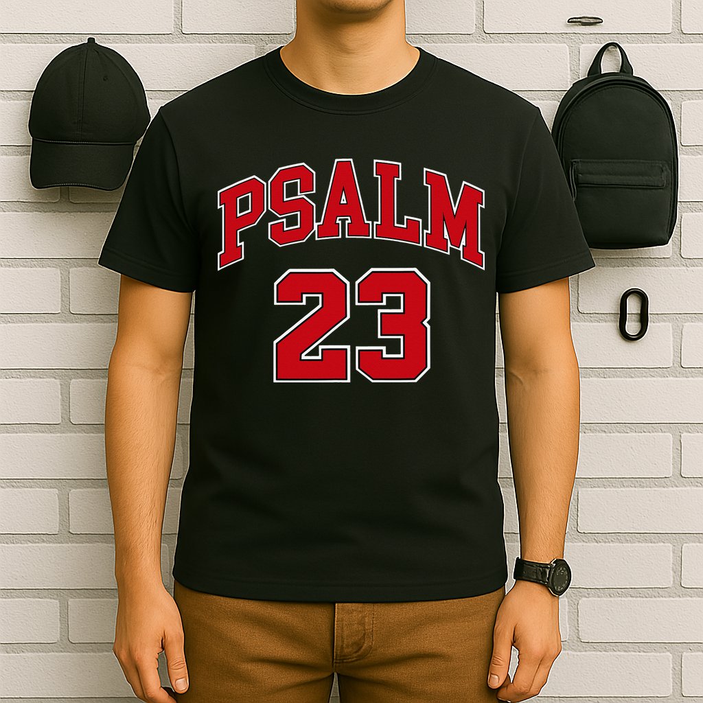 Psalm 23 Retro Sneakerhead Christian Bible Jesus T-Shirt