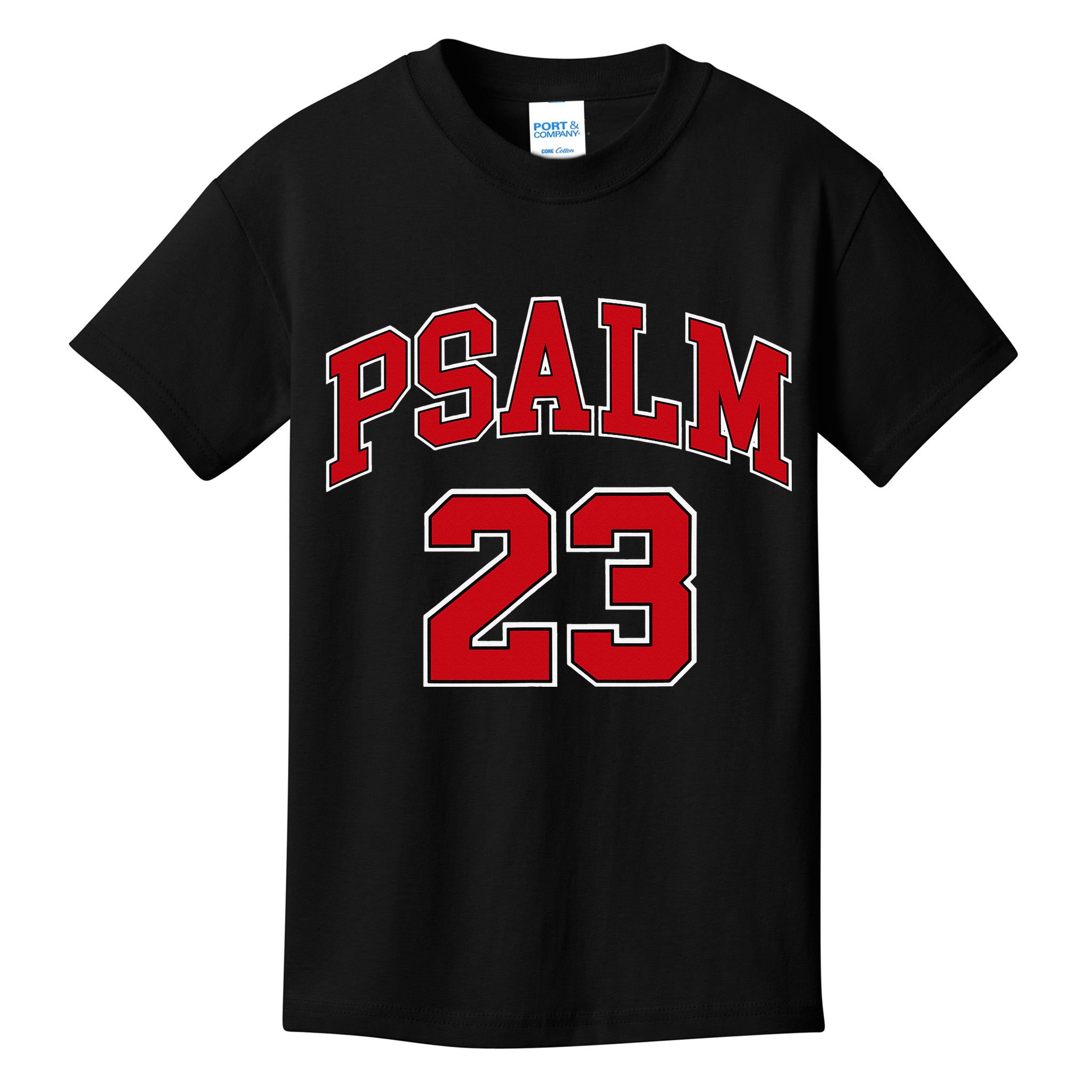 Psalm 23 Retro Sneakerhead Christian Bible Jesus Kids T-Shirt