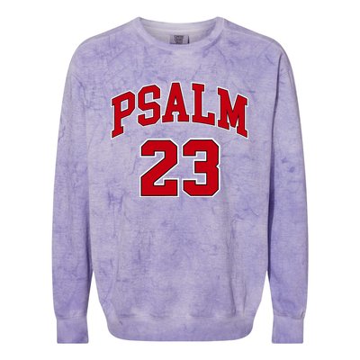 Psalm 23  Retro Sneakerhead Christian Bible Jesus Colorblast Crewneck Sweatshirt