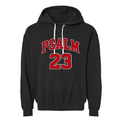 Psalm 23  Retro Sneakerhead Christian Bible Jesus Garment-Dyed Fleece Hoodie