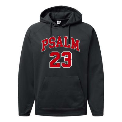 Psalm 23  Retro Sneakerhead Christian Bible Jesus Performance Fleece Hoodie