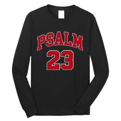 Psalm 23  Retro Sneakerhead Christian Bible Jesus Long Sleeve Shirt