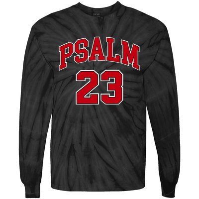 Psalm 23  Retro Sneakerhead Christian Bible Jesus Tie-Dye Long Sleeve Shirt