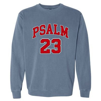 Psalm 23  Retro Sneakerhead Christian Bible Jesus Garment-Dyed Sweatshirt