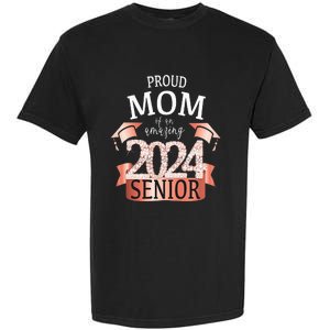 Proud 2024 Senior Mom I Elegant Rose Celebration Outfit Garment-Dyed Heavyweight T-Shirt