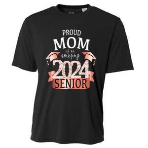 Proud 2024 Senior Mom I Elegant Rose Celebration Outfit Cooling Performance Crew T-Shirt