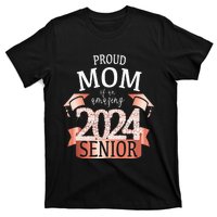 Proud 2024 Senior Mom I Elegant Rose Celebration Outfit T-Shirt