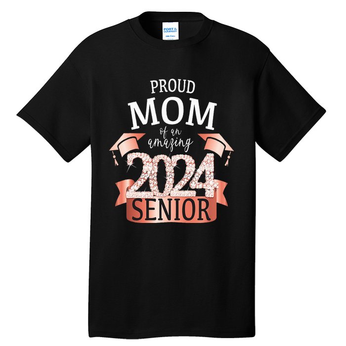 Proud 2024 Senior Mom I Elegant Rose Celebration Outfit Tall T-Shirt