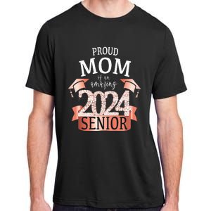 Proud 2024 Senior Mom I Elegant Rose Celebration Outfit Adult ChromaSoft Performance T-Shirt