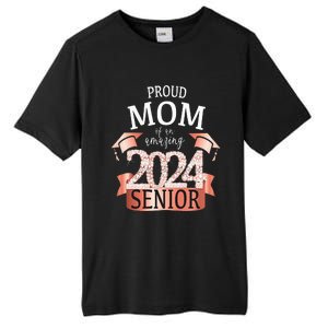 Proud 2024 Senior Mom I Elegant Rose Celebration Outfit Tall Fusion ChromaSoft Performance T-Shirt