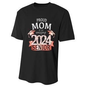 Proud 2024 Senior Mom I Elegant Rose Celebration Outfit Performance Sprint T-Shirt