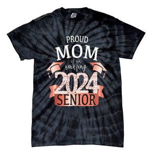 Proud 2024 Senior Mom I Elegant Rose Celebration Outfit Tie-Dye T-Shirt