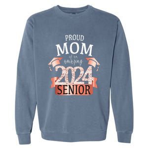 Proud 2024 Senior Mom I Elegant Rose Celebration Outfit Garment-Dyed Sweatshirt