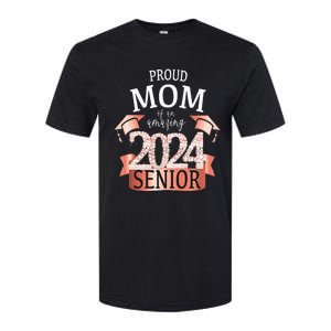 Proud 2024 Senior Mom I Elegant Rose Celebration Outfit Softstyle CVC T-Shirt