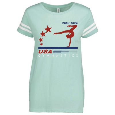 Paris 2024 Summer Games Gymnastics America Sports Enza Ladies Jersey Football T-Shirt