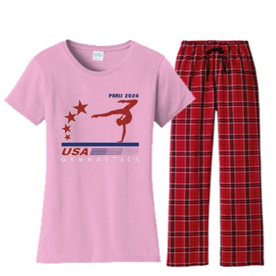 Paris 2024 Summer Games Gymnastics America Sports Women's Flannel Pajama Set