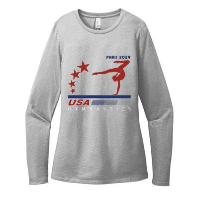 Paris 2024 Summer Games Gymnastics America Sports Womens CVC Long Sleeve Shirt