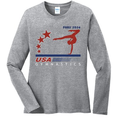 Paris 2024 Summer Games Gymnastics America Sports Ladies Long Sleeve Shirt