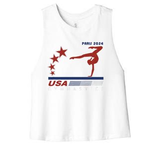 Paris 2024 Summer Games Gymnastics America Sports Women's Racerback Cropped Tank