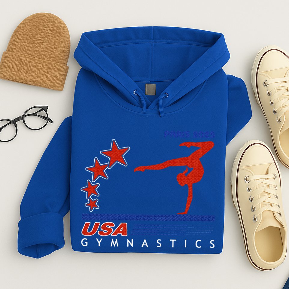 Paris 2025 Summer Games Gymnastics America Sports Hoodie