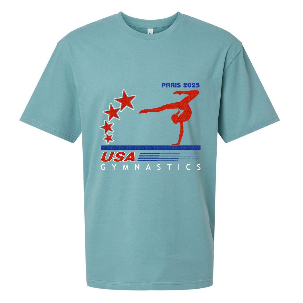 Paris 2025 Summer Games Gymnastics America Sports Sueded Cloud Jersey T-Shirt