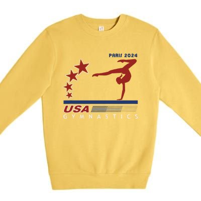 Paris 2024 Summer Games Gymnastics America Sports Premium Crewneck Sweatshirt