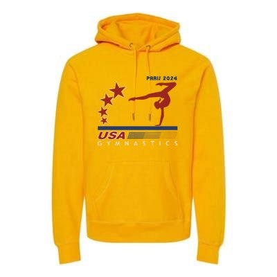 Paris 2024 Summer Games Gymnastics America Sports Premium Hoodie