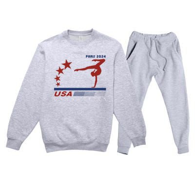 Paris 2024 Summer Games Gymnastics America Sports Premium Crewneck Sweatsuit Set