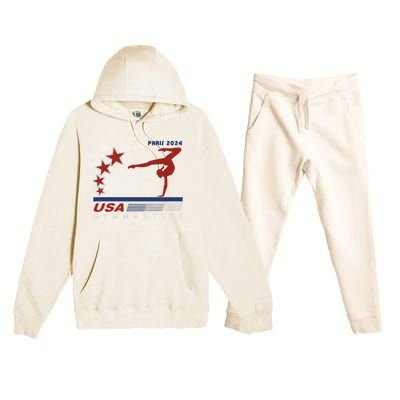 Paris 2024 Summer Games Gymnastics America Sports Premium Hooded Sweatsuit Set