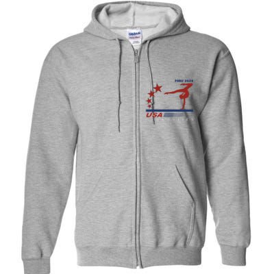 Paris 2024 Summer Games Gymnastics America Sports Full Zip Hoodie