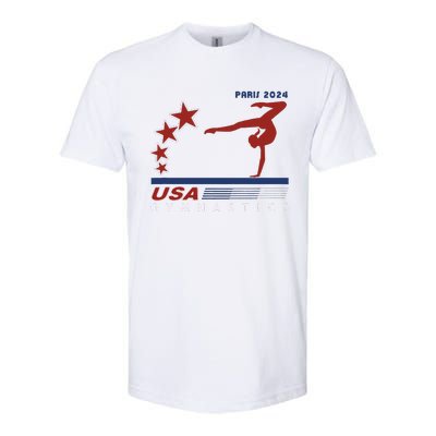 Paris 2024 Summer Games Gymnastics America Sports Softstyle CVC T-Shirt