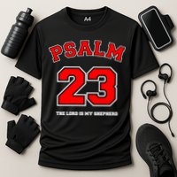 Psalm 23 The Lord Is My Shepherd Bible Verse Christian Jersey Cooling Performance Crew T-Shirt